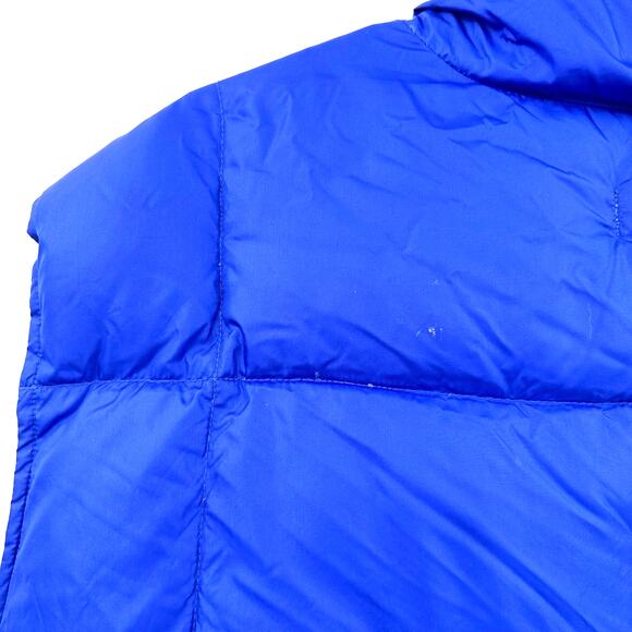 Lands End Size XXL Puffer Vest Blue Quilted Down Insulated Full Zip Outerwear - Picture 3 of 8
